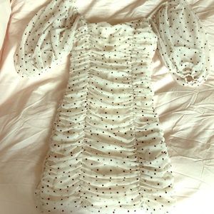 NWOT Zara Mesh Pindot Dress